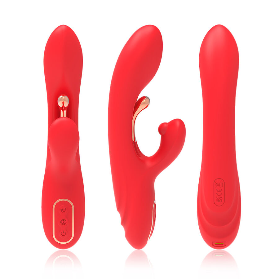 Armony - Vibrateur Stimulateur Point G Et Clitoris Avec Langue Oscillante Rouge - Image 5