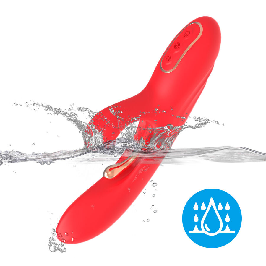 Armony - Vibrateur Stimulateur Point G Et Clitoris Avec Langue Oscillante Rouge - Image 8