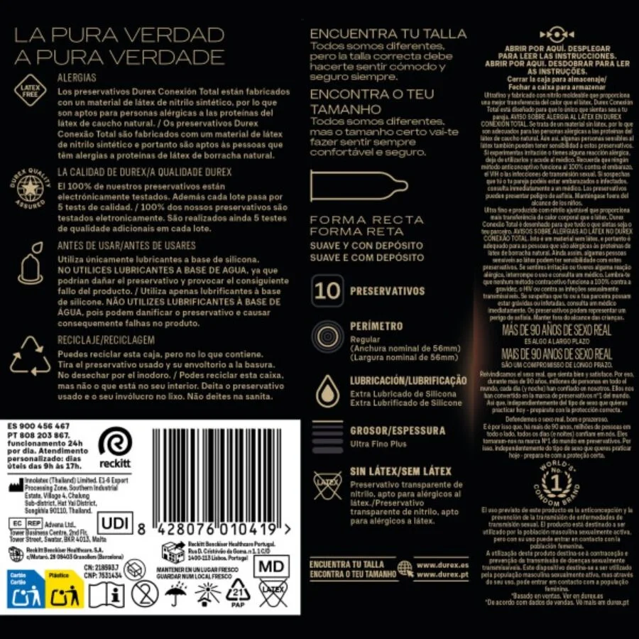 DUREX - TOTAL CONNECTION ULTRA FINE PLUS LATEX FREE 10 UNITS - Image 5