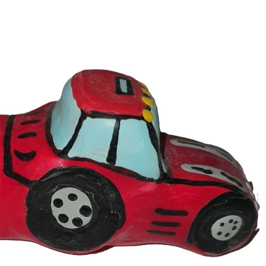 CONDOMERIE - HANDPAINTED NOVELTY CONDOMS TRACTOR RED