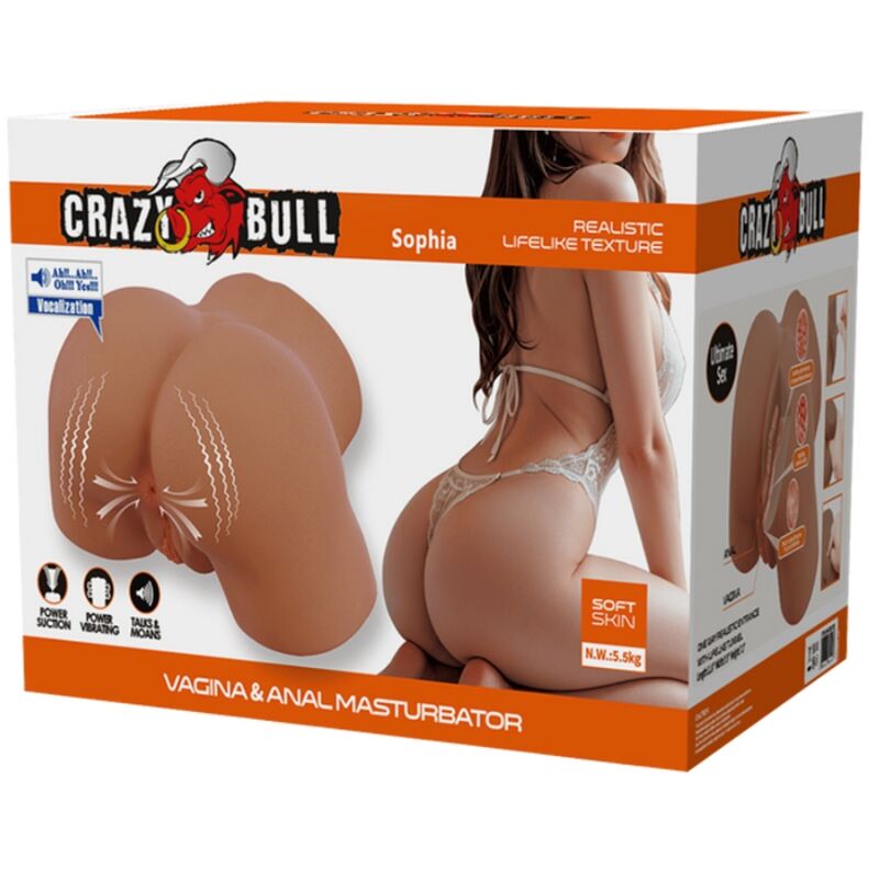 Crazy Bull - Sophia Realistic Female Butt Vibrator And Sucker With Sound 5.5 Kg - Image 10