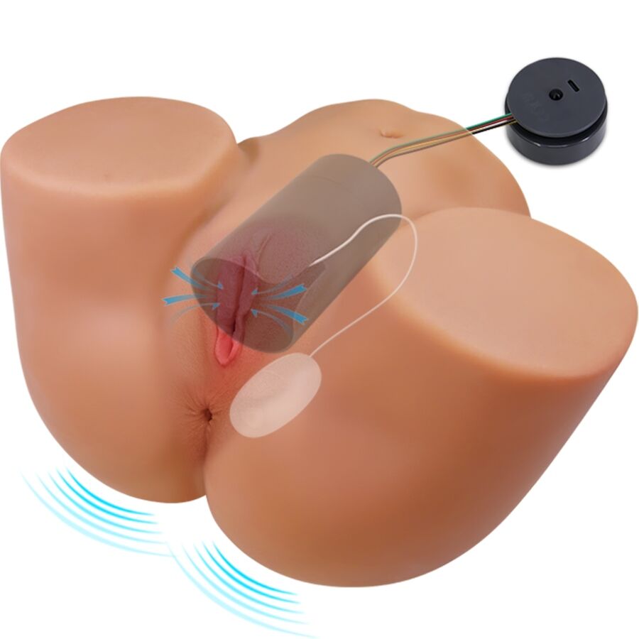 CRAZY BULL - ILANA REALISTIC FEMALE BUTT VIBRATOR AND SUCKER WITH SOUND 6.8 KG - Image 4