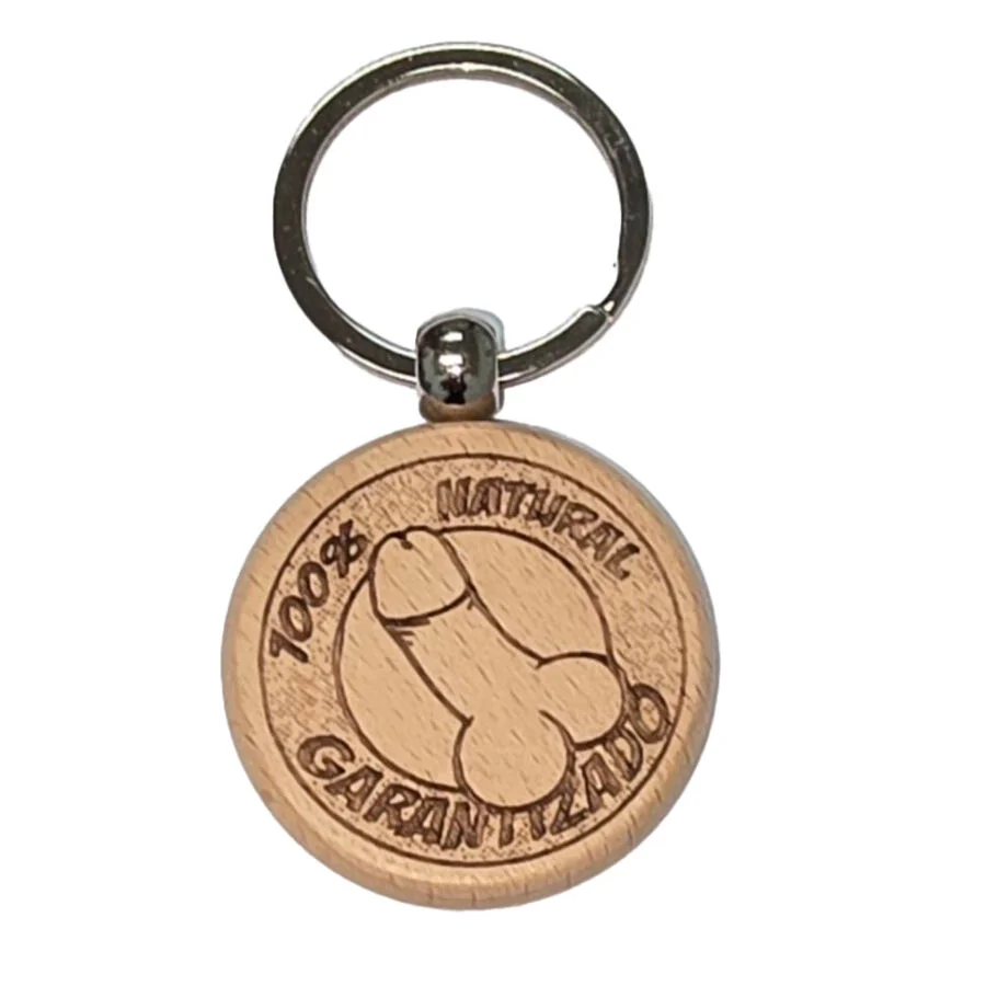 Diablo Picante - Porte-Clés En Bois En Forme De Pénis