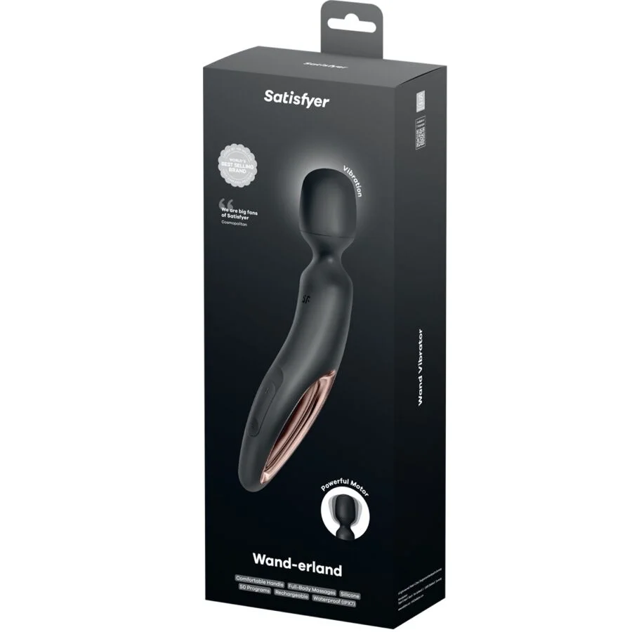 SATISFYER - WAND ERLAND VIBRATING MASSAGER BLACK - Image 5