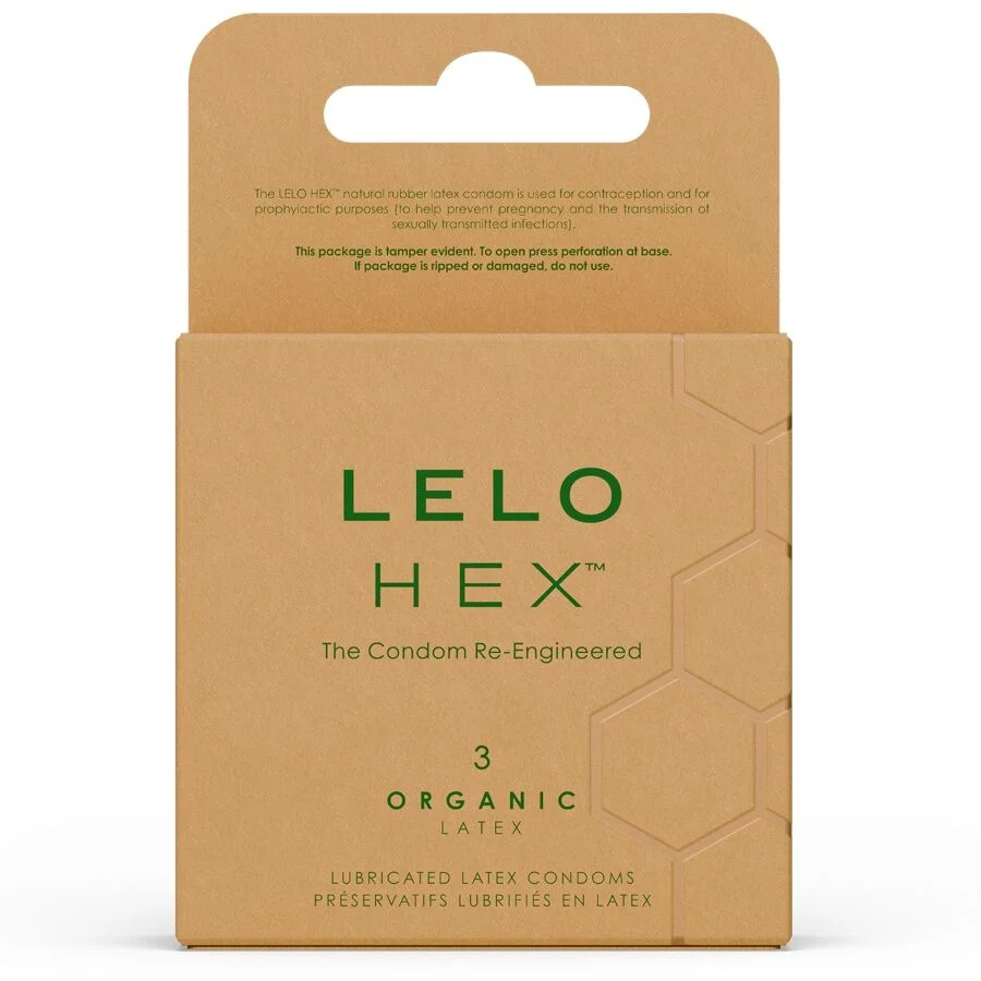 LELO - HEX BOÎTE DE PRÉSERVATIFS BIOLOGIQUES 3 UNITÉS