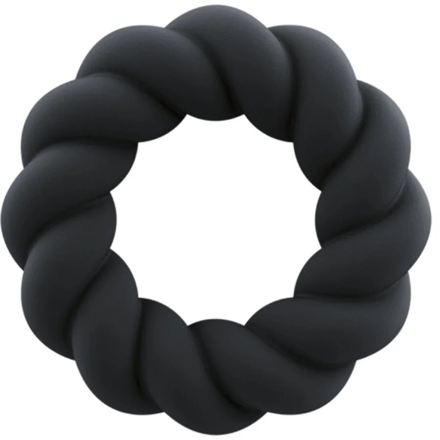 Rocks-Off - Zwart Silicone Masturbatie Ring Twist