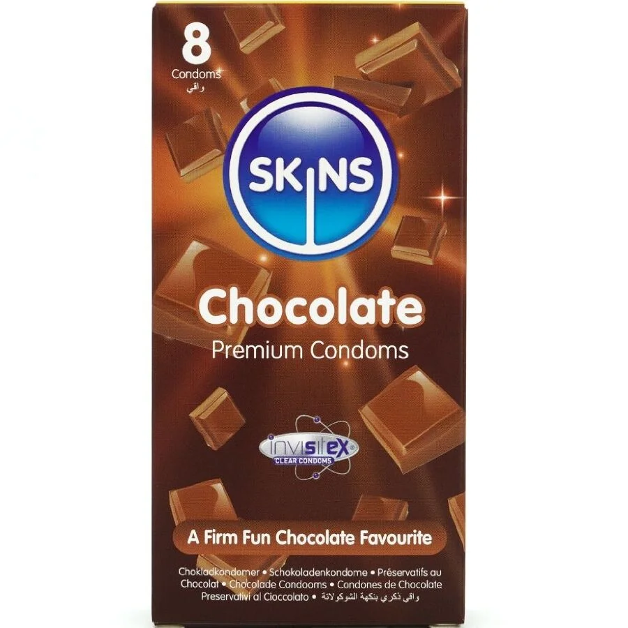 SKINS - PACK DE 8 PRÉSERVATIFS PREMIUM CHOCOLAT