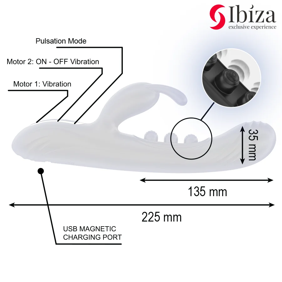 IBIZA - VIBRATING RABBIT WITH PULSATION - Image 6