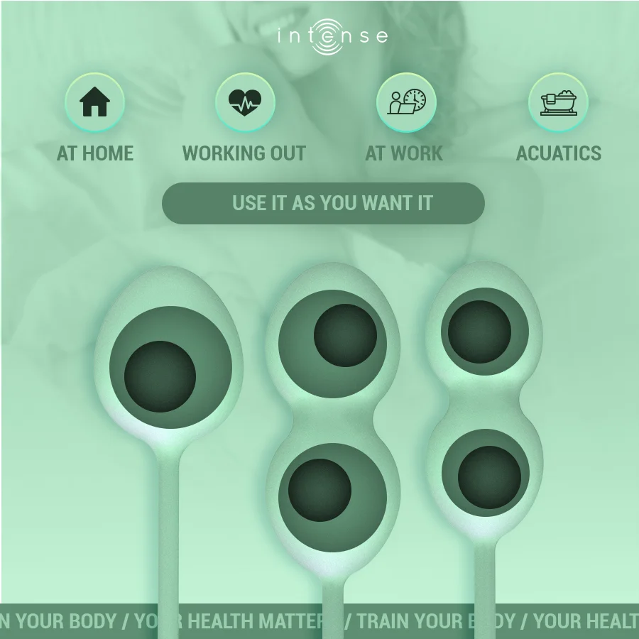 INTENSE - KIT DE BOULES DE KEGEL CHARLI VERT CLAIR - Image 4