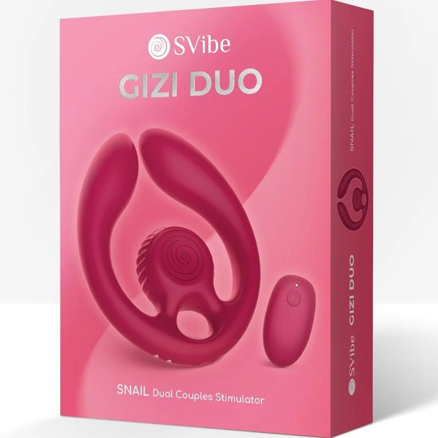 SNAIL VIBE - GIZI DUO STIMULATEUR POUR COUPLES TÉLÉCOMMANDE BOURGOGNE - Image 9