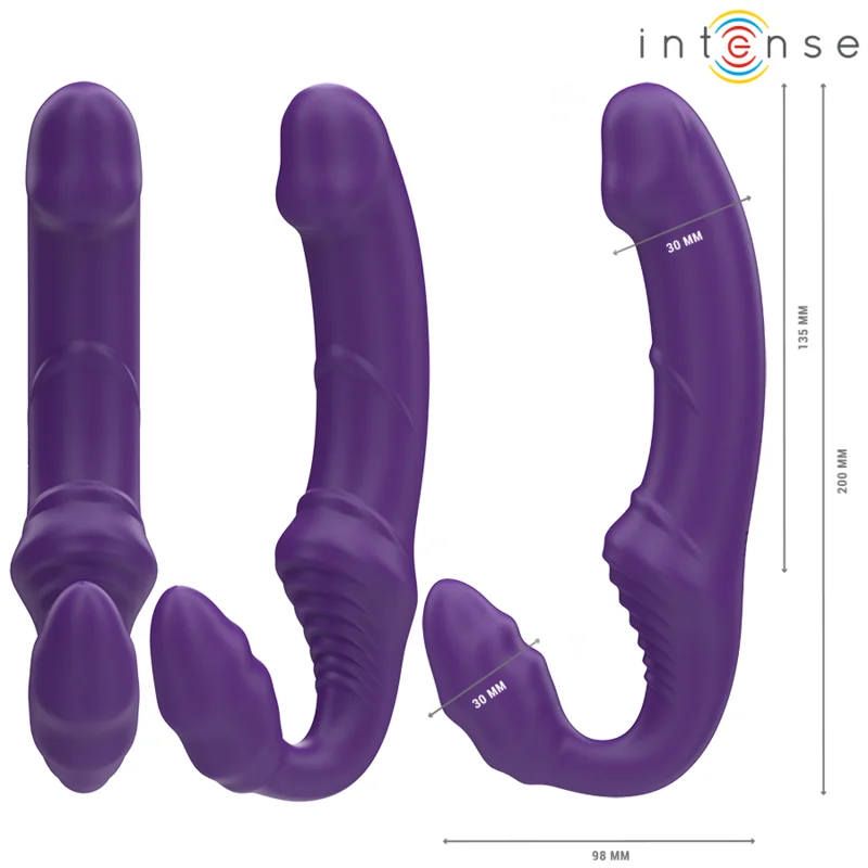 Intense - Jill Double Vibrator 20 Cm Purple Remote Control - Image 4