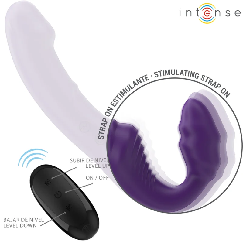 Intense - Jill Double Vibrator 20 Cm Purple Remote Control - Image 5