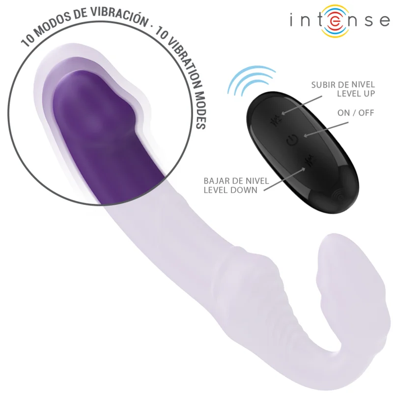 Intense - Jill Double Vibrator 20 Cm Purple Remote Control - Image 6