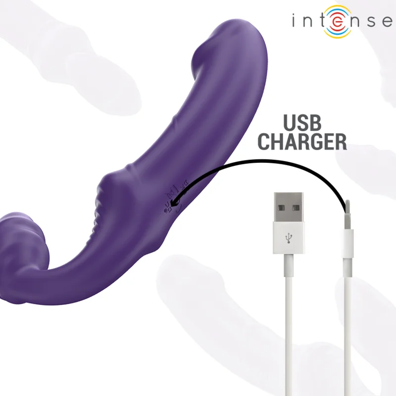 Intense - Jill Double Vibrator 20 Cm Purple Remote Control - Image 8