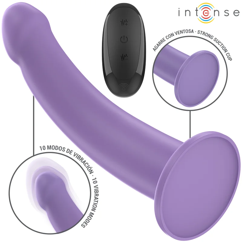 Intense - Eddie Vibrateur 17,5 Cm 10 Vibrations Violet Télécommande - Image 3