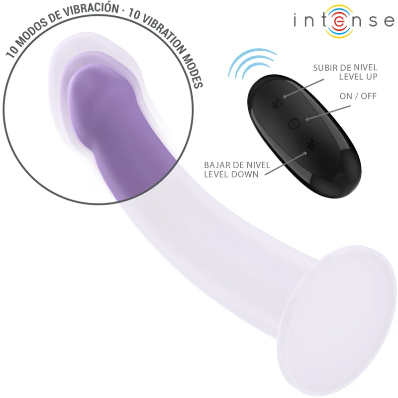 Intense - Eddie Vibrateur 17,5 Cm 10 Vibrations Violet Télécommande - Image 5