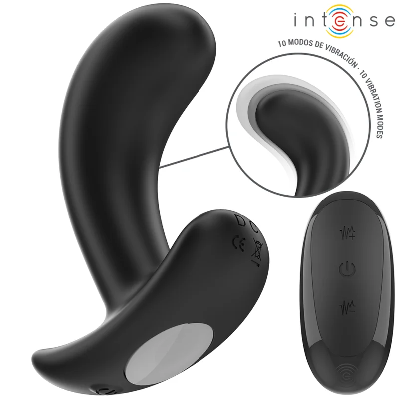 Intense - Chandler Anal Plug 10 Vibrations Noir Télécommande - Image 3