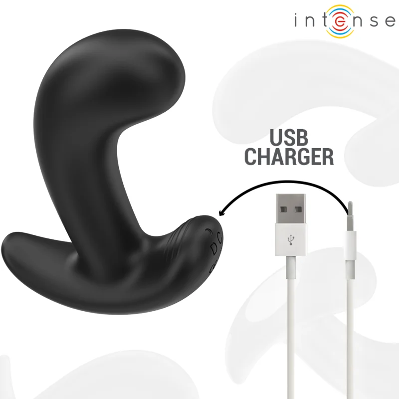 Intense - Chandler Anal Plug 10 Vibrations Noir Télécommande - Image 7