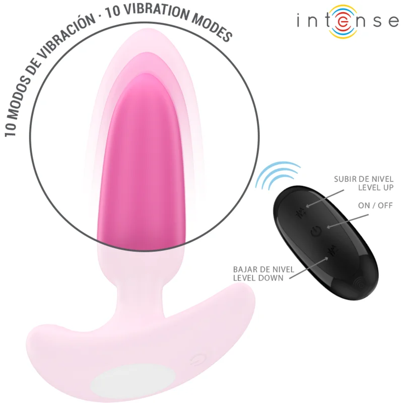 Intense - Ross Anal Plug 10 Vibrations Rose Télécommande - Image 6