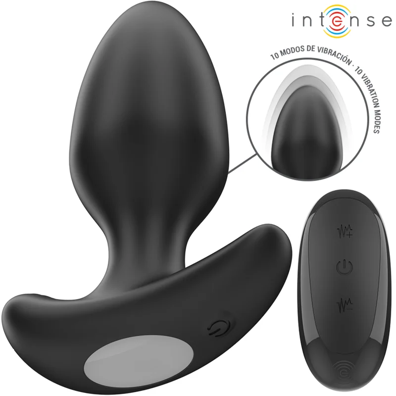 Intense - Joey Anal Plug 10 Vibrations Noir Télécommande - Image 3