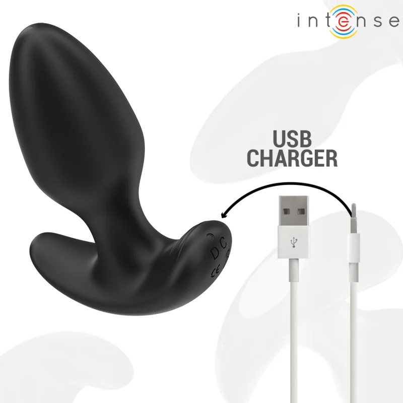 Intense - Joey Anal Plug 10 Vibrations Noir Télécommande - Image 7