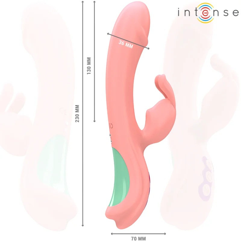 Intense - Rachel Vibrateur Rabbit 5 Vibrations Rose - Image 5