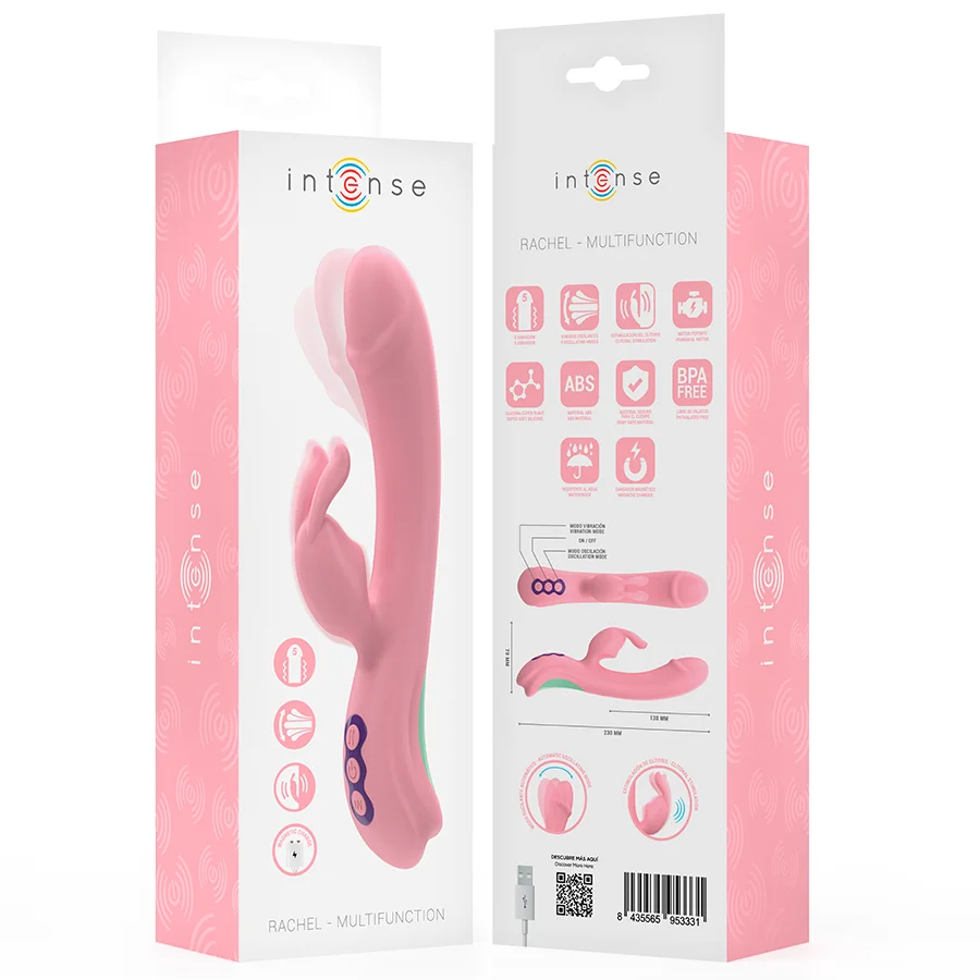 Intense - Rachel Vibrateur Rabbit 5 Vibrations Rose - Image 10