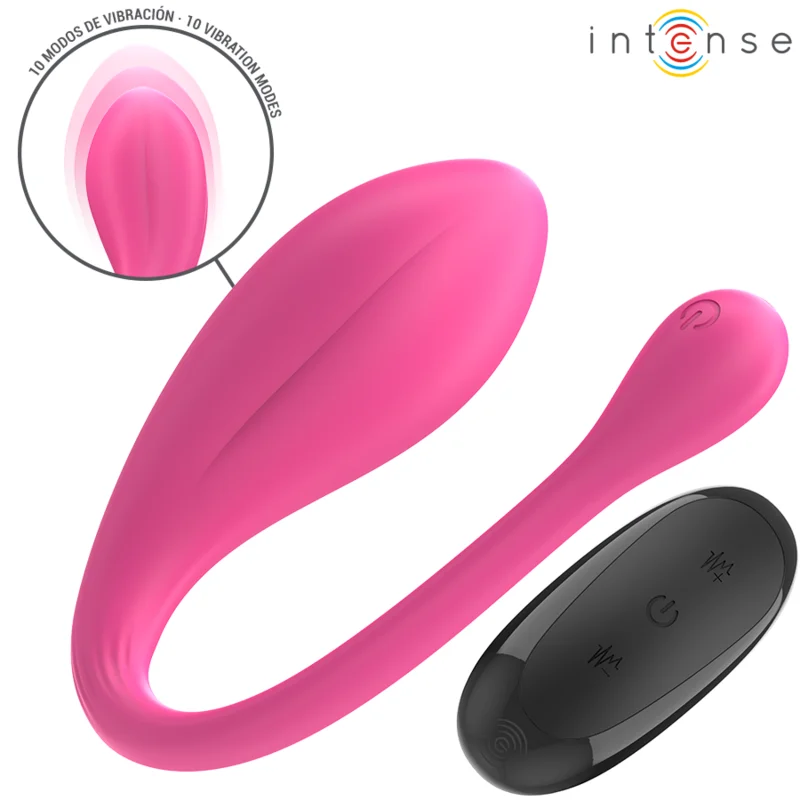 INTENSE - JANICE U DUBBELE STIMULATIE VIBRATOR 10 VIBRATIES ROZE MET AFSTANDSBEDIENING - Image 3