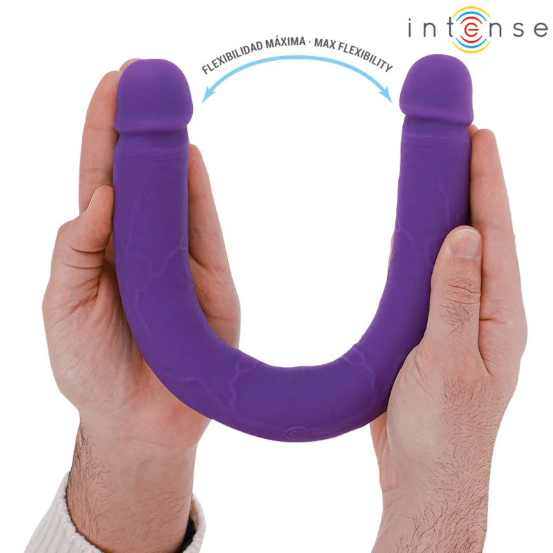 INTENSE - GUNTER DILDO DOUBLE VIBRATOR 40 CM PURPLE REMOTE CONTROL - Image 6