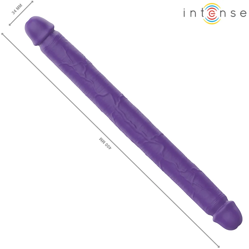 INTENSE - GUNTER DILDO DOUBLE VIBRATOR 40 CM PURPLE REMOTE CONTROL - Image 7