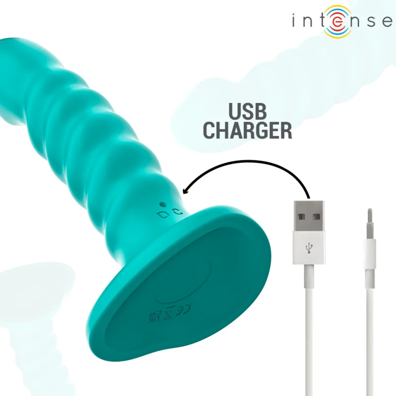 Intense - Buffy Vibrateur Taille S Design Spirale 10 Vibrations Télécommande Bleue - Image 7