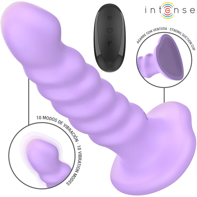 Intense - Brenda Vibrateur Taille M Design Spirale 10 Vibrations Violet Télécommande - Image 3