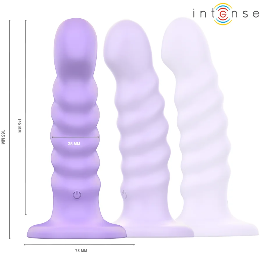 Intense - Brenda Vibrateur Taille M Design Spirale 10 Vibrations Violet Télécommande - Image 4