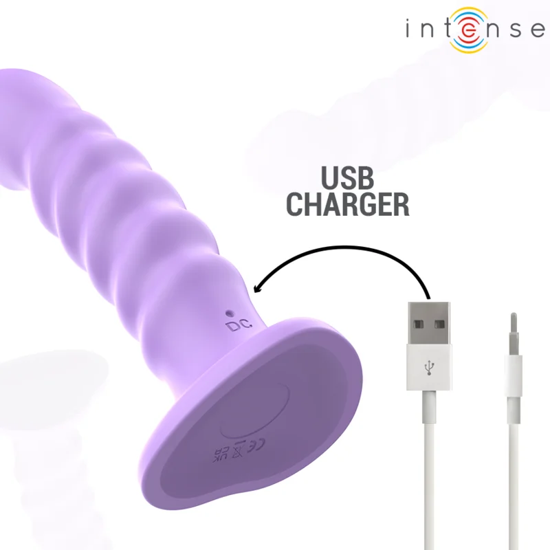 Intense - Brenda Vibrateur Taille M Design Spirale 10 Vibrations Violet Télécommande - Image 7