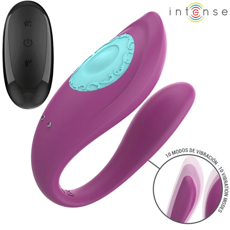 INTENSE - ANNIE U-SHAPED VIBRATOR AND STIMULATOR PURPLE REMOTE CONTROL - Image 3