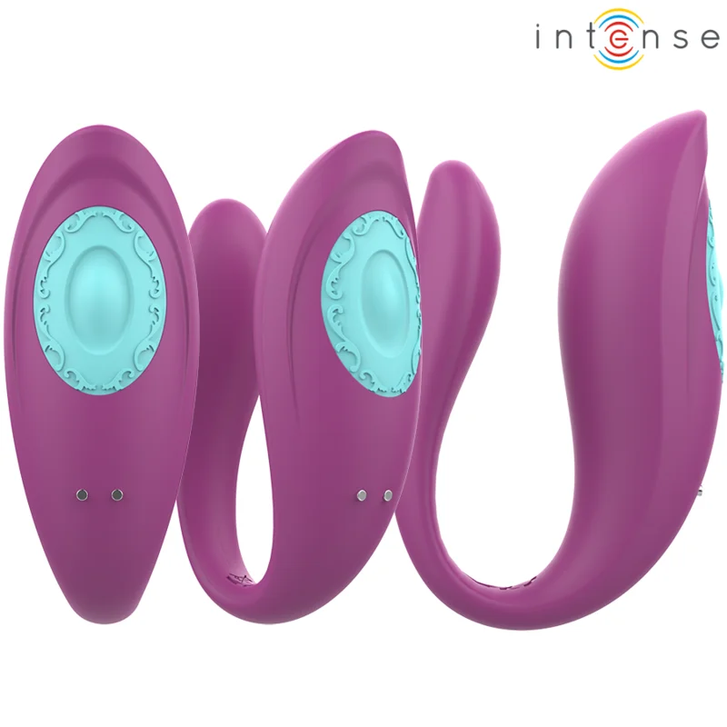 INTENSE - ANNIE U-SHAPED VIBRATOR AND STIMULATOR PURPLE REMOTE CONTROL - Image 4