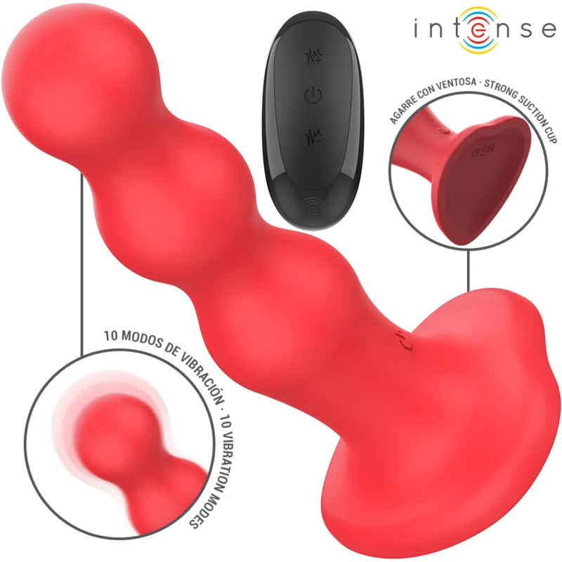 INTENSE - CODY VIBRATOR WITH SUCTION CUP RED REMOTE CONTROL - Image 3