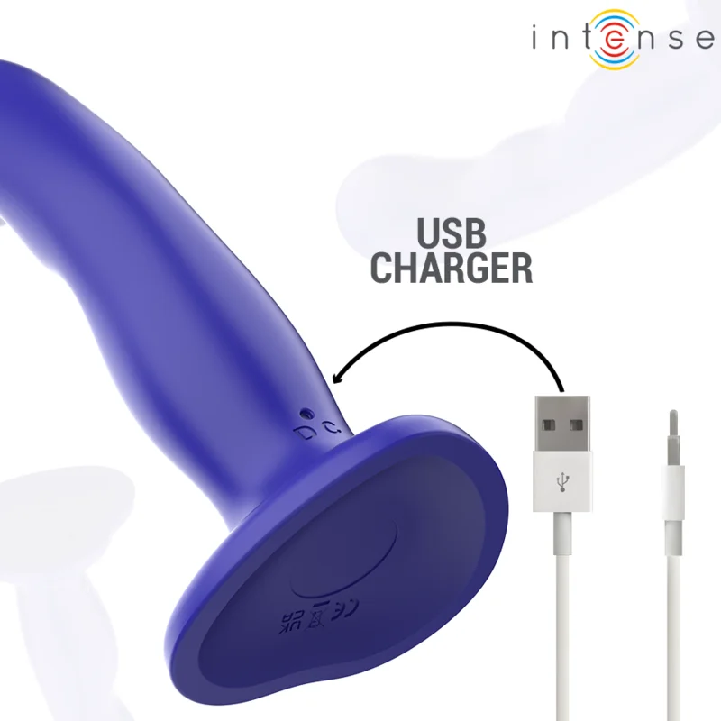 Intense - Shorty Vibrateur Avec Ventouse Télécommande Bleue - Image 8