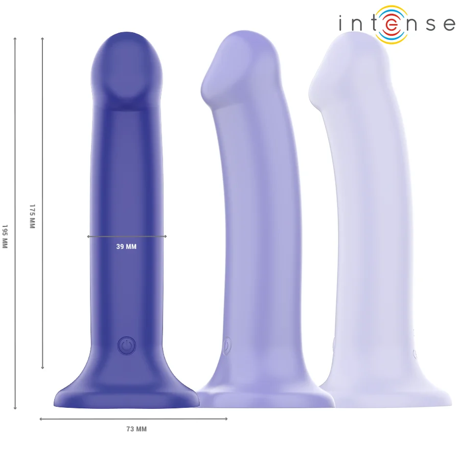 Intense - Victoria Vibrator With Suction Cup 10 Vibrations Dark Blue Remote Control - Image 4
