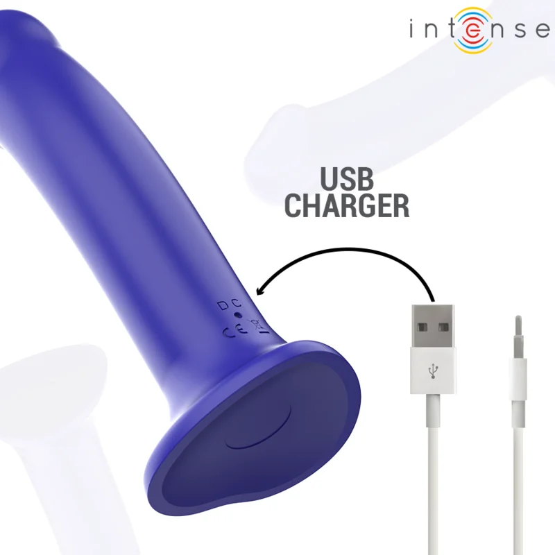 Intense - Victoria Vibrator With Suction Cup 10 Vibrations Dark Blue Remote Control - Image 8