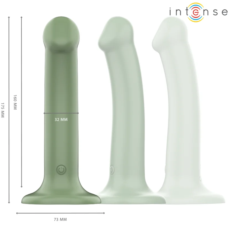 Intense - Becca Vibrator With Suction Cup 10 Vibrations Green Remote Control - Image 4