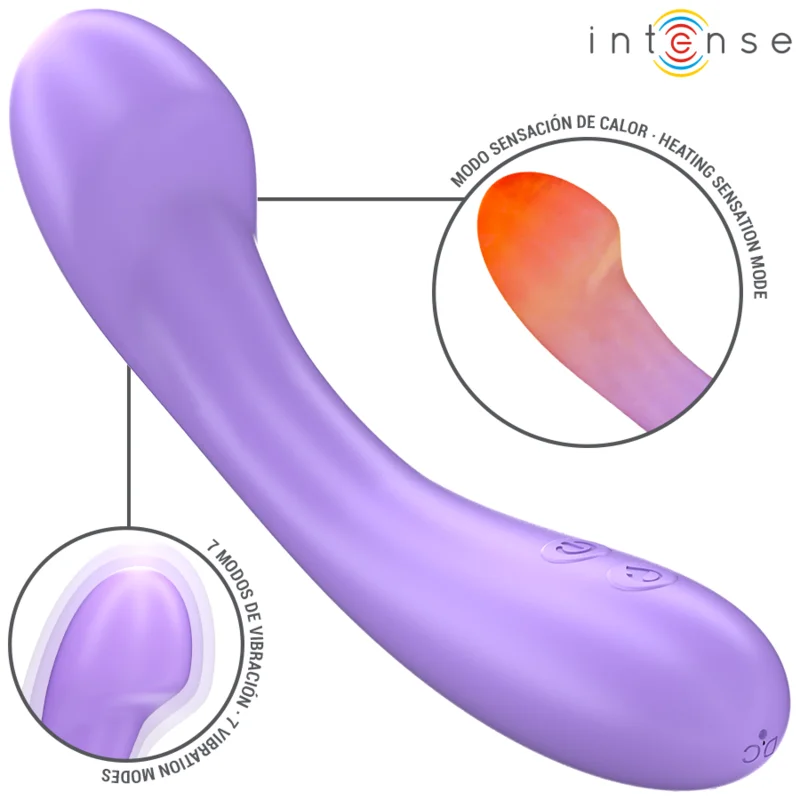 Intense - Becky Vibrateur 19 Cm Chauffant 7 Vibrations Violet - Image 3