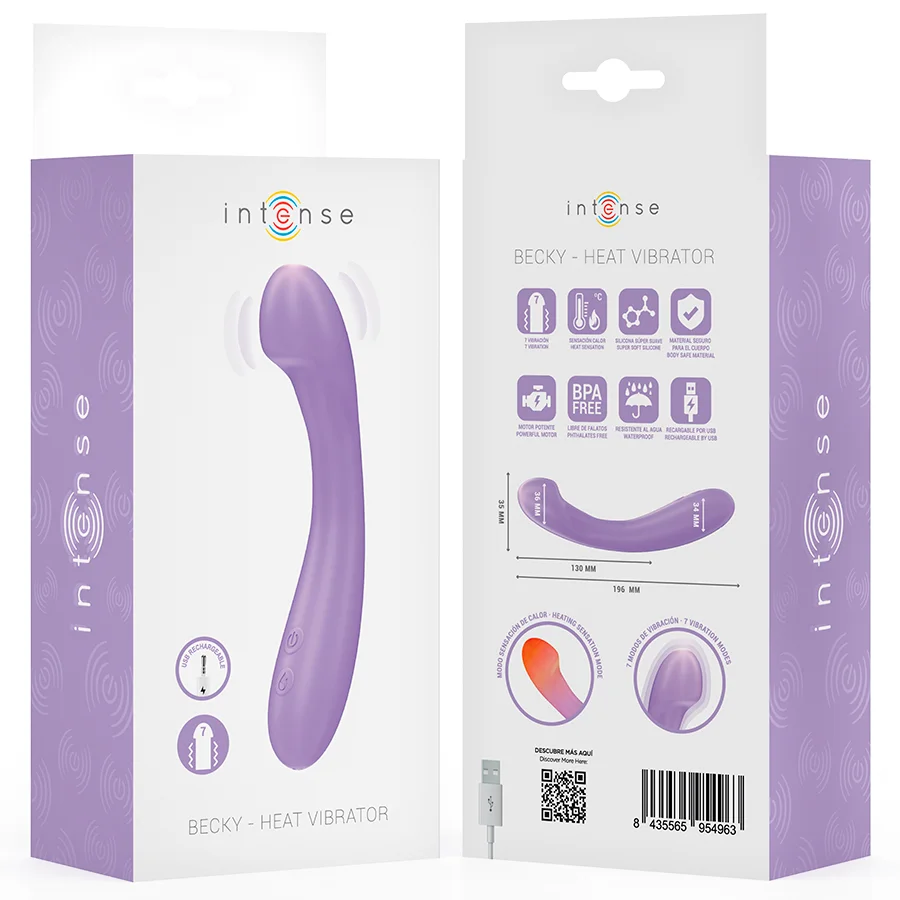 Intense - Becky Vibrateur 19 Cm Chauffant 7 Vibrations Violet - Image 9