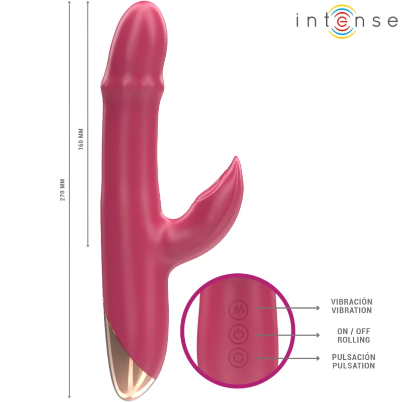 Intense - Chloe Multifunction Vibrator 3 In 1 Red - Image 7