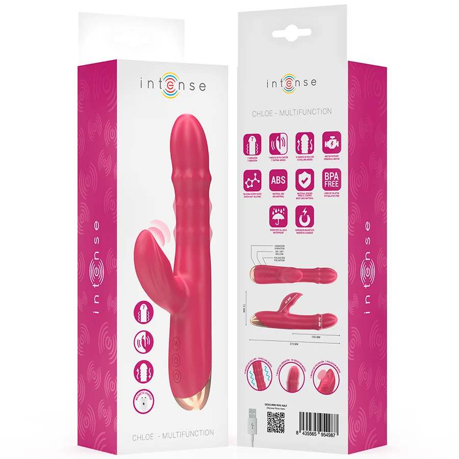 Intense - Chloe Multifunction Vibrator 3 In 1 Red - Image 9