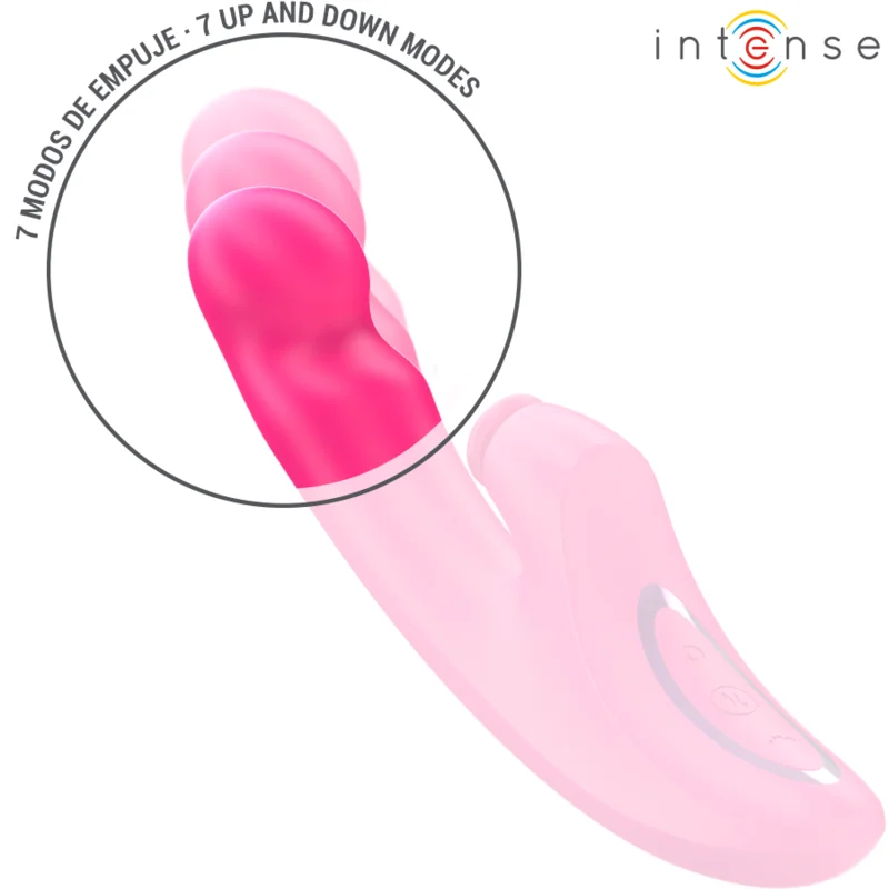 Intense - Emi Vibrator 13.5 Cm Multifunction 3 In 1 10 Vibrations Pink - Image 5