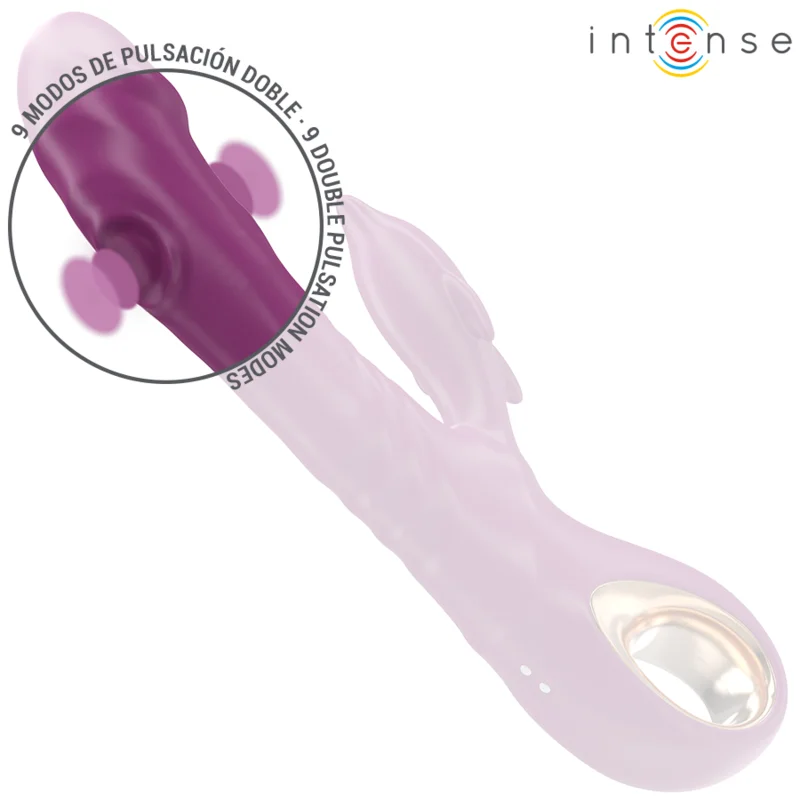 Intense - Halle Multifunction Vibrator With Dolphin Stimulating Tongue Purple - Image 6