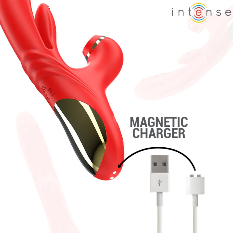 Intense - Karol Multifunction Vibrator Thrust & Stimulation & Stimulating Waves Red - Image 8