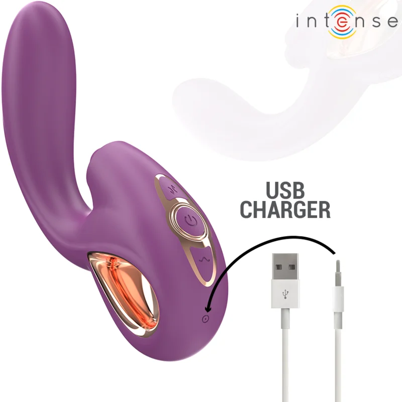 Intense - Lali Multifunction G-Spot Vibrator Tapping & Thrust & Vibration Purple - Image 8