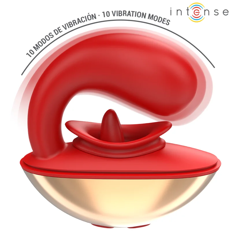 INTENSE - MARIAH VIBRATOR & STIMULATOR IN U SHAPE 10 VIBRATIONS RED - Image 5